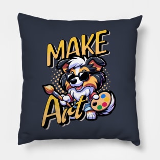 Rough Collie Make Art Pillow