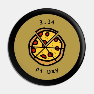 3.14 Pizza Pi Day Puns Gold Pin