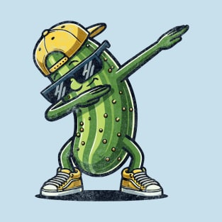 Dabbing Dill Pickle Funny Cucumber Dancing Swag T-Shirt