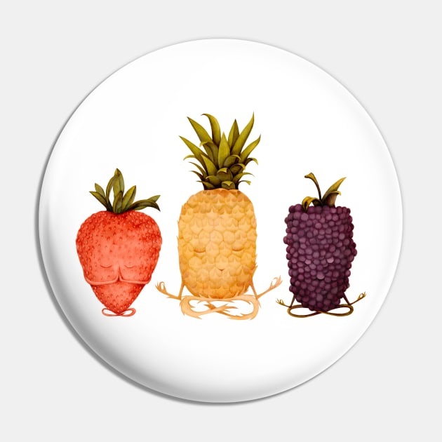 fruit yoga Pin by KindSpirits