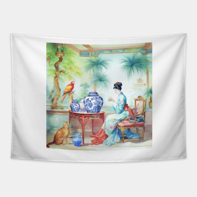 Tea Palace Tapestry by SophieClimaArt