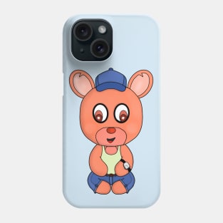 A Bear wearing cute clothes and accessories Phone Case