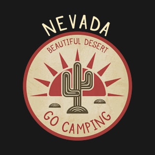 Nevada USA Vintage Desert Camping Sunset T-Shirt