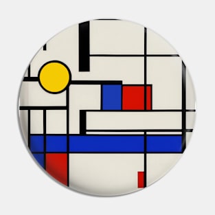 Mondrian style art design Pin