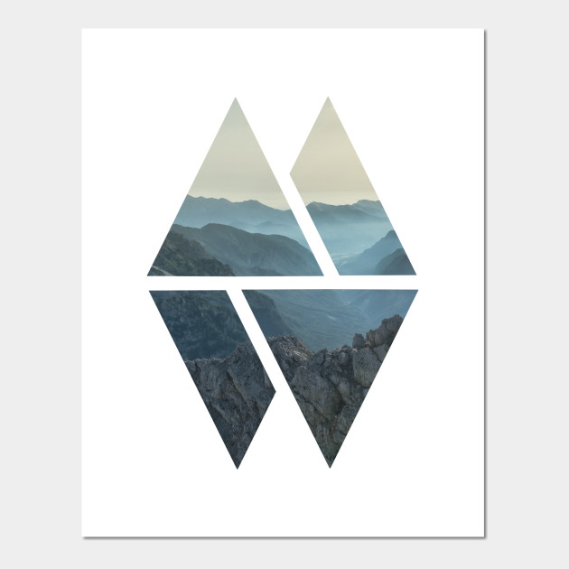 Rocky Mountain Modern Geometric Art - Mountains - Posters ...