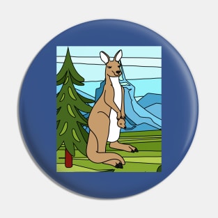 Kangaroo Bag Animal For Backpackers Pin