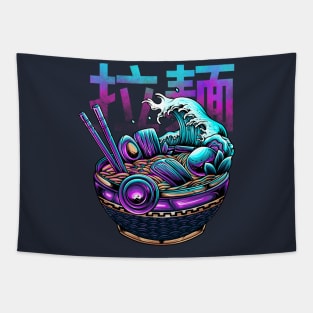 Neon Ramen Tapestry