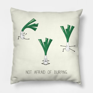 Spring garlic yoga class cartoon illustration Pillow