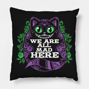 Calavera cheshire cat Pillow