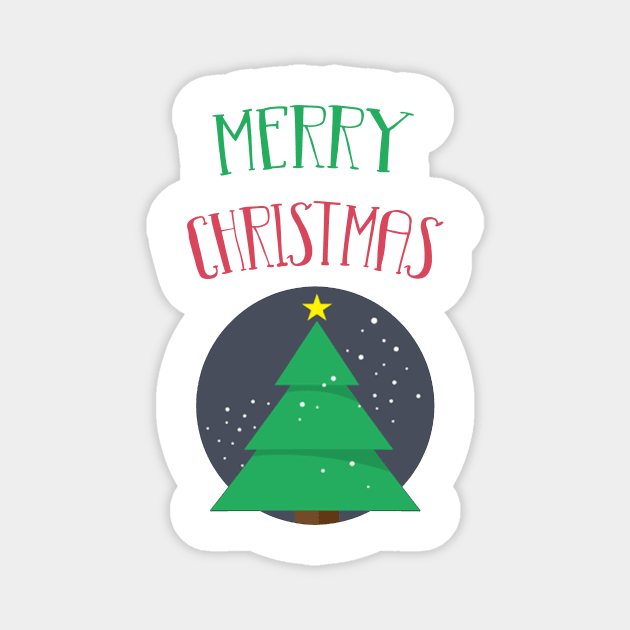 Merry Christmas Tree Magnet by TheWarehouse