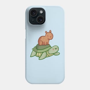 Turtle and capybara stack Phone Case