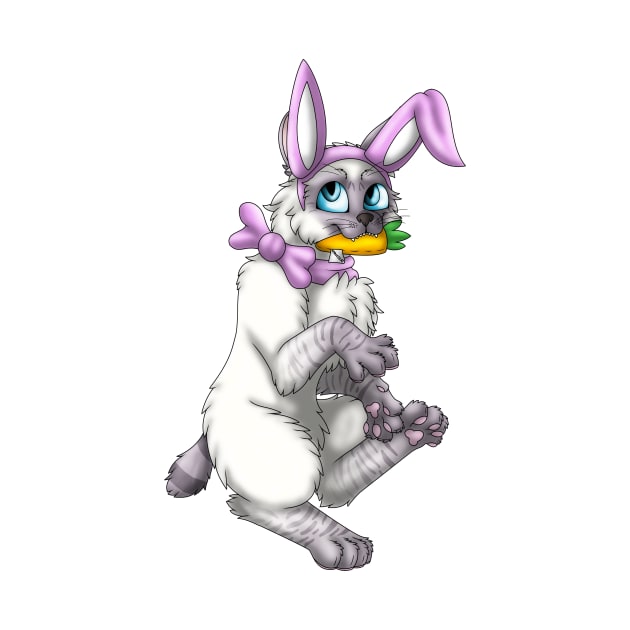 Bobtail BunnyCat: Lilac Lynx Point (Pink) by spyroid101