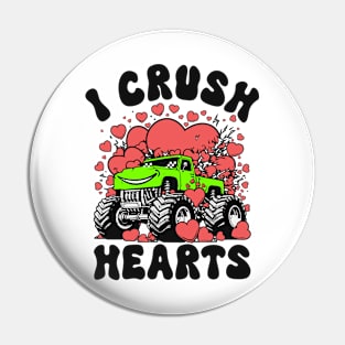 I Crush Hearts Monster Truck Pin