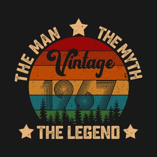 Father's Day Shirt Vintage 1967 The Men Myth Legend 53rd Birthday Gift T-Shirt