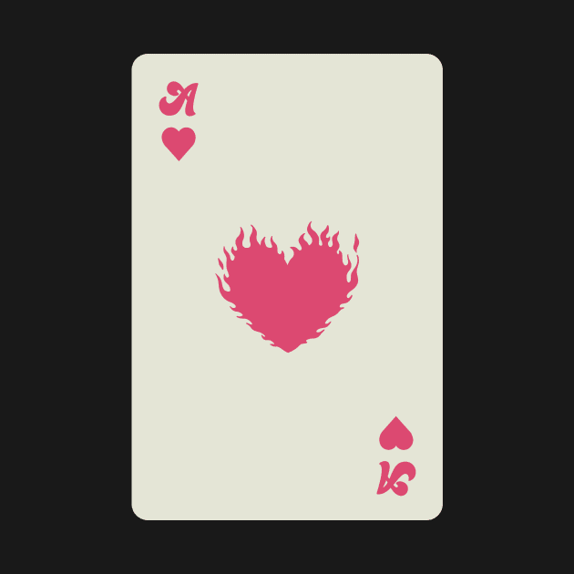 Heart on fire - Ace of hearts card by TheMEXimalists