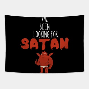 Funny Satan Saying, Devil, Metal Festival Tapestry