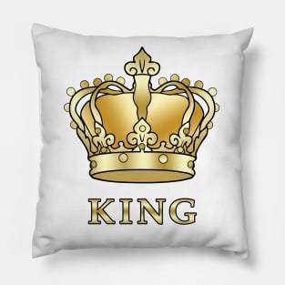 Birthday King Gold Crown T-Shirt Prince Princess King Queen Crown For Boys And Men T-Shirt Pillow