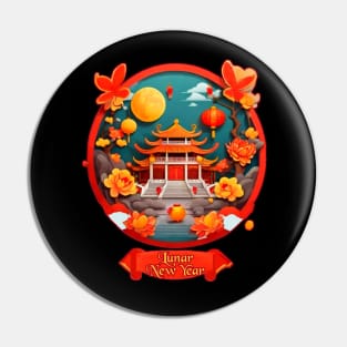 Lunar Chinese New year illustration Pin