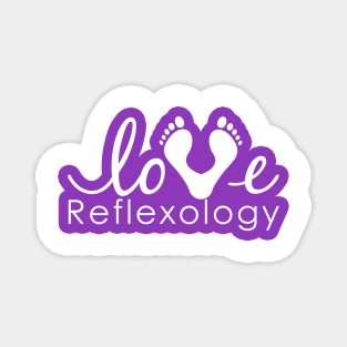 Love Reflexology - BACK of shirt placement (purple outline) Magnet