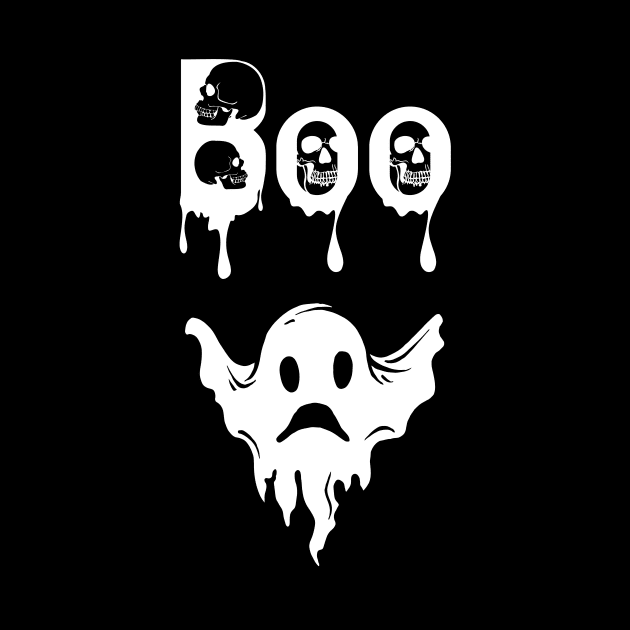 boo ghost | scary ghost for halloween | gift for kids and adults by ilhamee