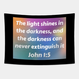 Bible Verse John 1:5 Tapestry