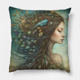 Nest Head Lady Pillow