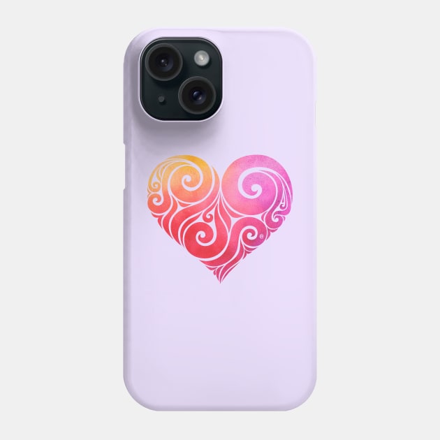 Swirly Heart Phone Case by CarolinaMatthes