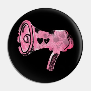 Black Hearts Megaphone Pin