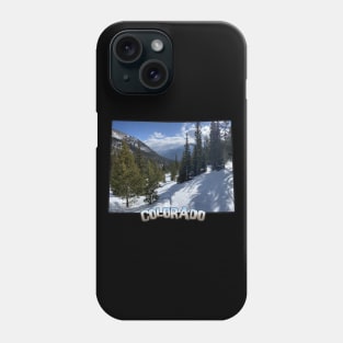 Colorado State Outline (Winter Mountains) Phone Case