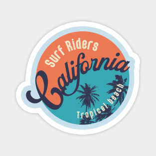 California tropical Beach surf riders Magnet