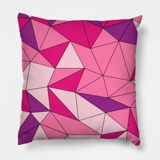 Pink Geometric Design Pattern Pillow