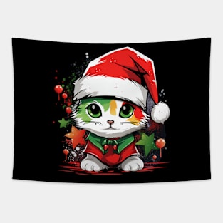 Christmas Cat - Winter Holiday Gift Tapestry