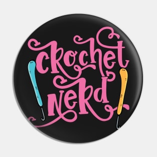 Crochet Nerd - Grandma Mom Crocheting Yarn Lover design Pin