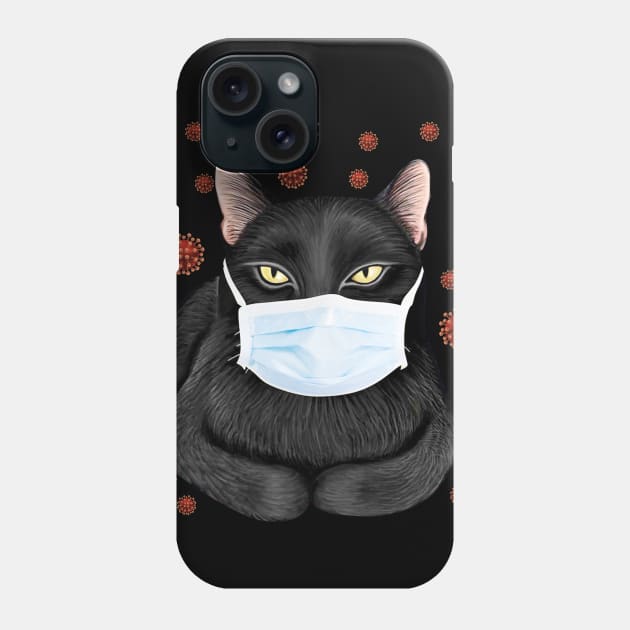 Cat Is Wearing Mask Face Anti Virus 2020 Phone Case by cruztdk5
