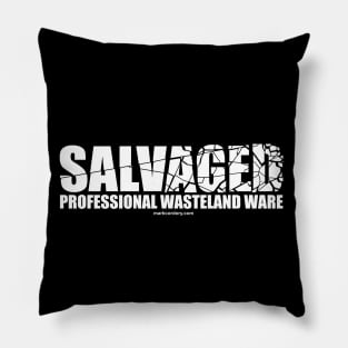 SALVAGED Ware - white Logo Pillow