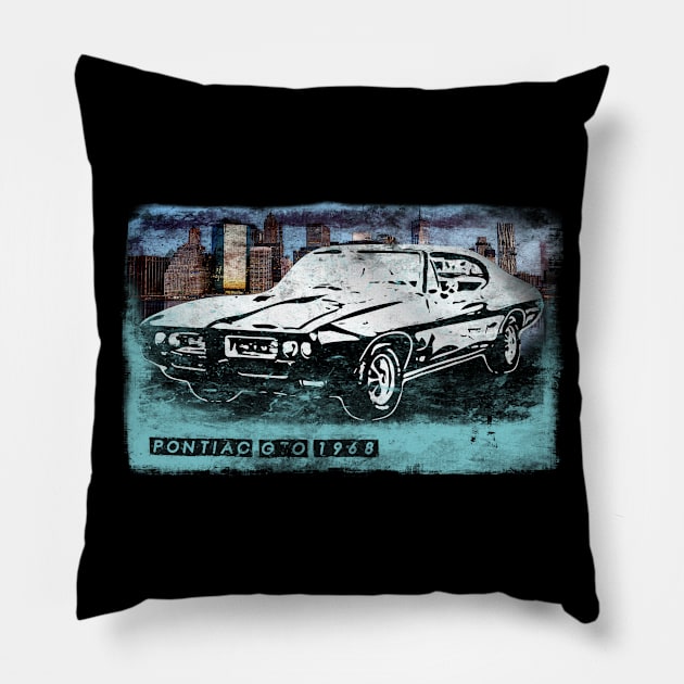 PONTIAC GTO 1968 Pillow by ElArrogante