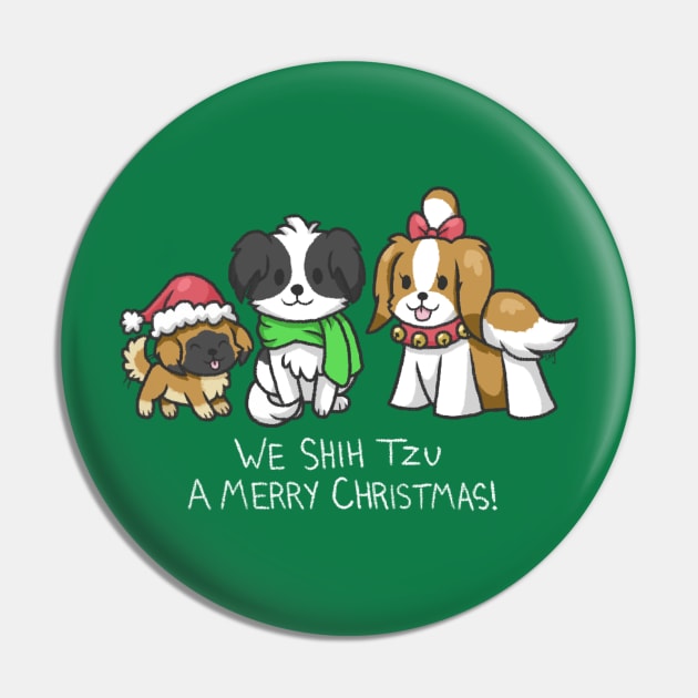 Shih Tzu a Merry Christmas Pin by MeenGreenie