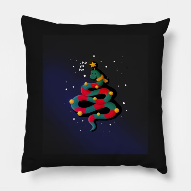Christmas Snake Pillow by yphien