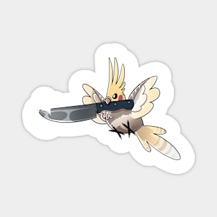 Cockatiel has had enough (Pied cinnamon Pearl) Magnet