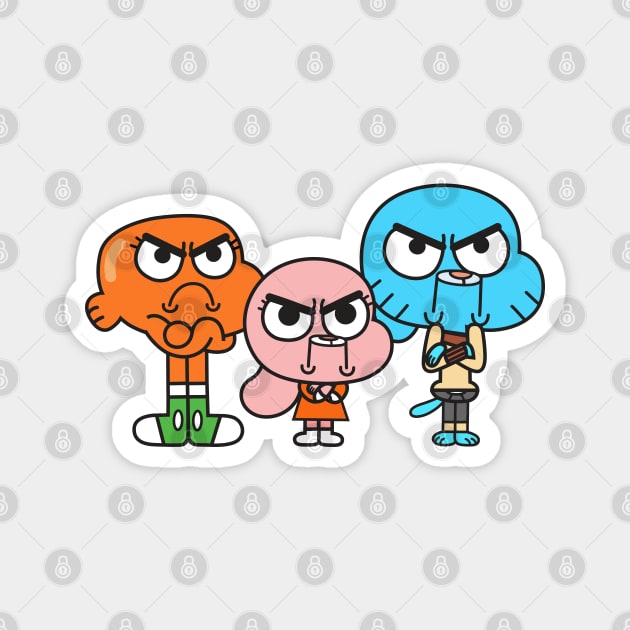 Gumball Darwin Anais Magnet by Plushism