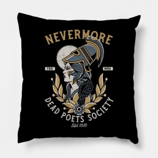 Nevermore Dead Poets Society - Vintage Distressed Traditional Tattoo Pillow