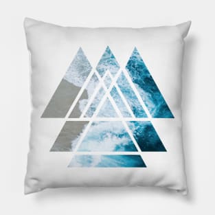 Scared Geometry Triangles Pillow