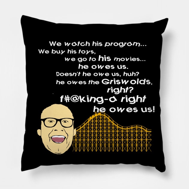 Clark Griswold Walley World Pillow by PoetandChef