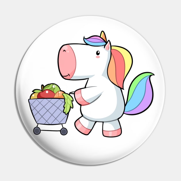 Kawaii unicorn shopping Pin by Japanese Designs