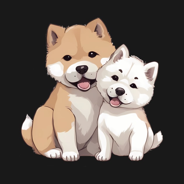 cute akita puppy by animegirlnft