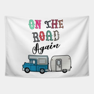 On The Road Again Camping Tapestry