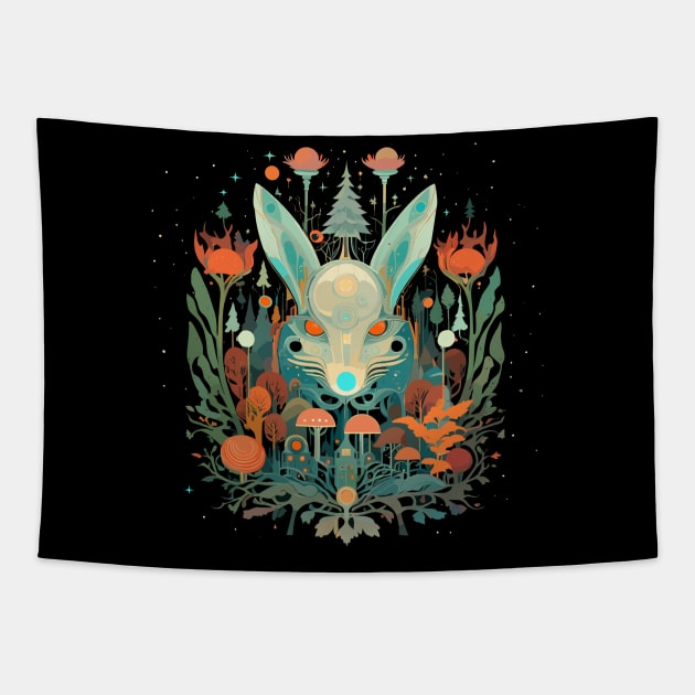 Titanium Fox Cybernetic Hound Baiter Tapestry by DanielLiamGill