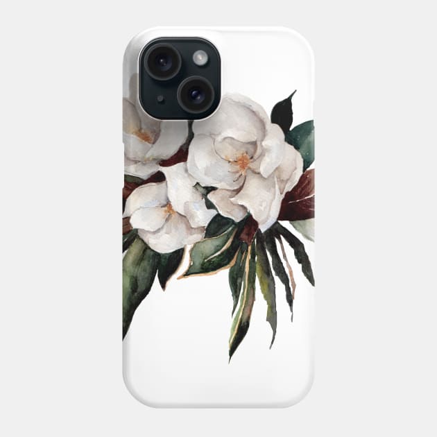 Magnolia Phone Case by artofsuff