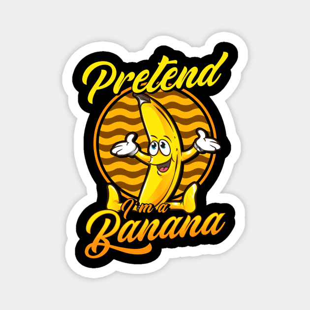 Pretend I'm A Banana Gymnastics Pun Halloween Magnet by theperfectpresents