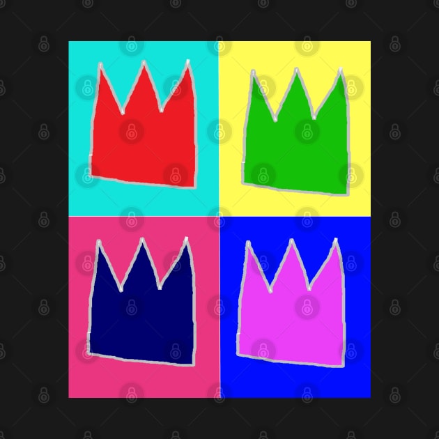 pop art crowns spray graffiti art 4 by LowEndGraphics